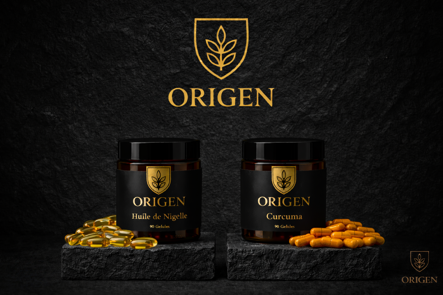 Pack 90 jours — Huile de Nigelle + Curcuma et Pipérine ORIGEN